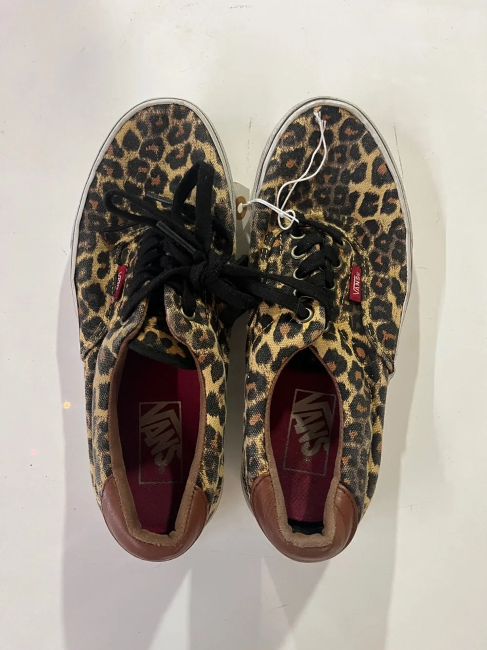 Vans Leopard Print Canvas Sneakers - Brown/Black - Picture 3 of 4